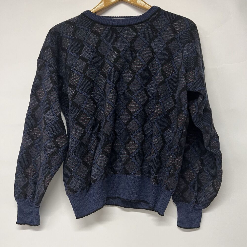 Lord And Taylor Vintage Italian Merino Wool Sweater Geographic XL